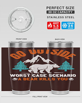 go outside worst case scenario a bear kills you  40#- Bears- Tumbler