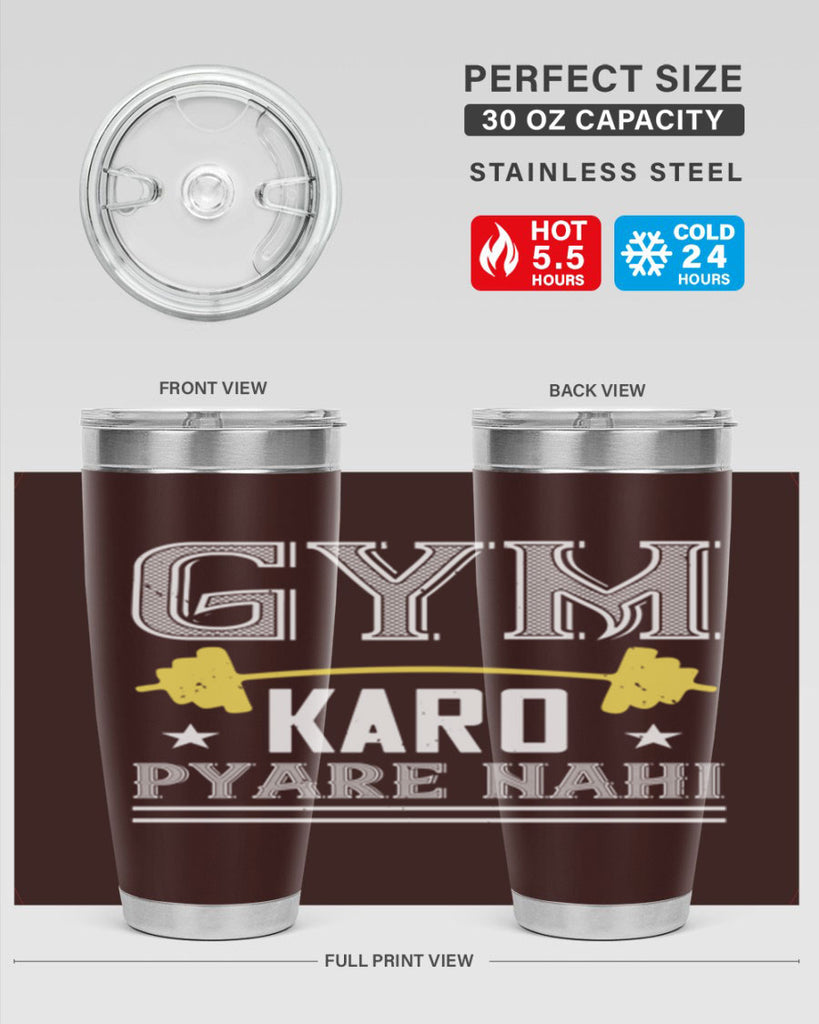 gym karo pare nahi 96#- gym- Tumbler