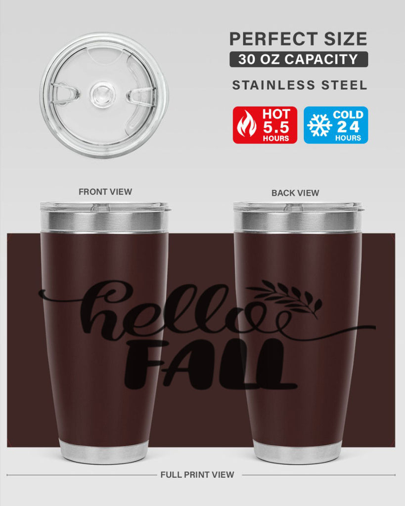 hello fall 54#- thanksgiving- Tumbler