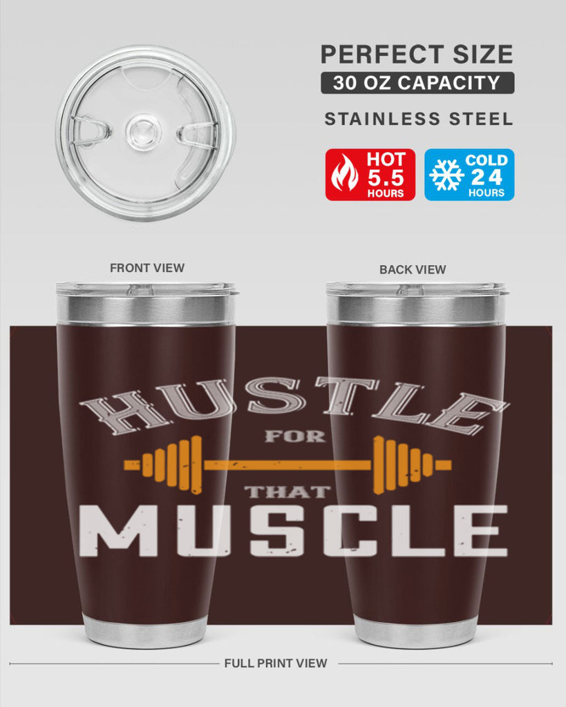 hustel for that muscle 92#- gym- Tumbler