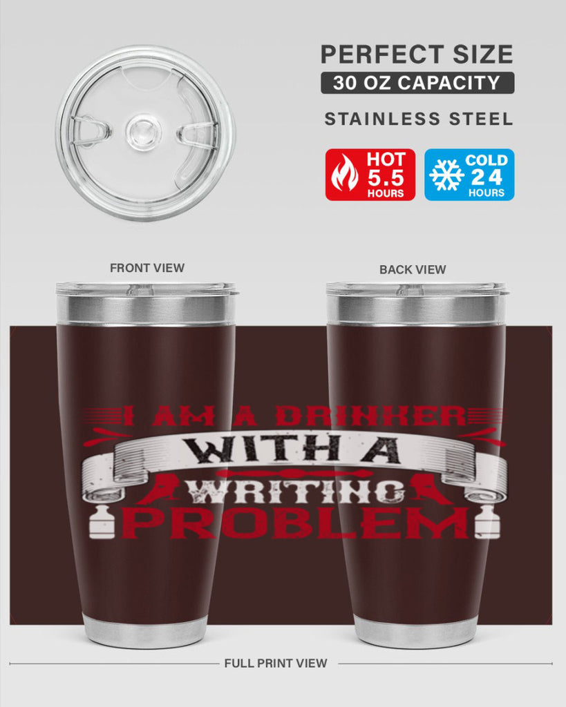 i am a drinker with a writing problem 49#- drinking- Tumbler