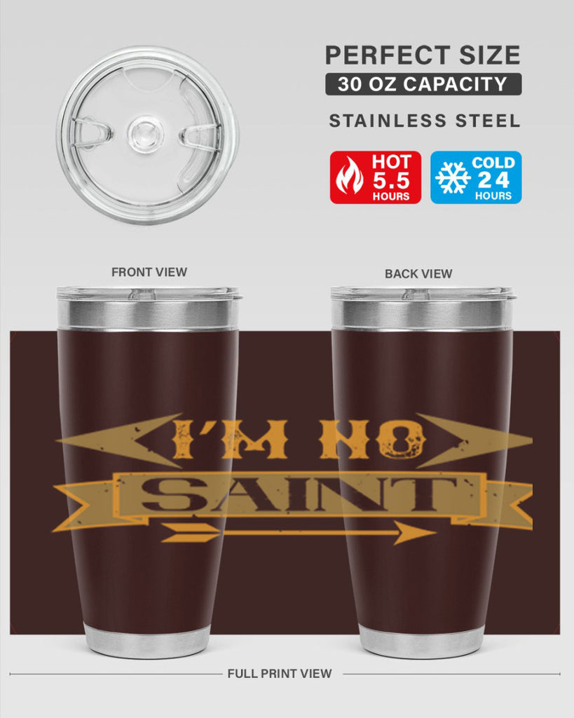 i’m no saint 59#- mardi gras- Tumbler