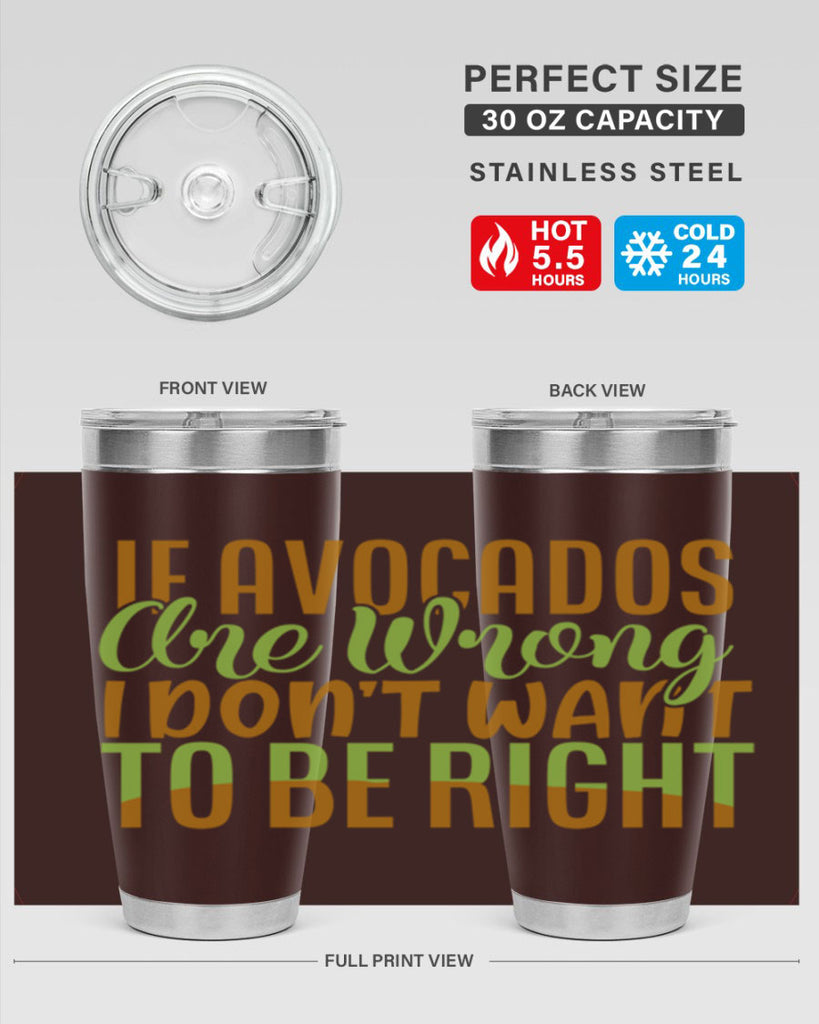 if avocados are wrong i dont want to be right 6#- avocado- Tumbler