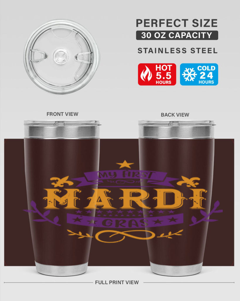 my first mardi gras 44#- mardi gras- Tumbler