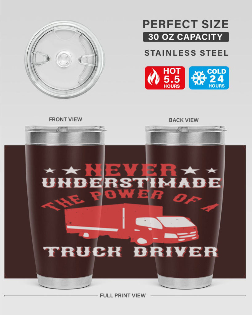 never understimade the power of a truck driver Style 27#- truck driver- tumbler