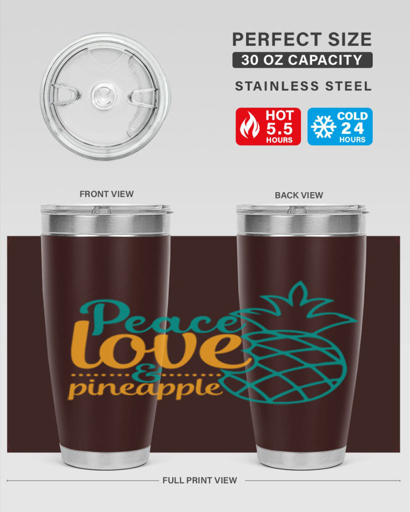 peace love pineapple Style 82#- summer- Tumbler