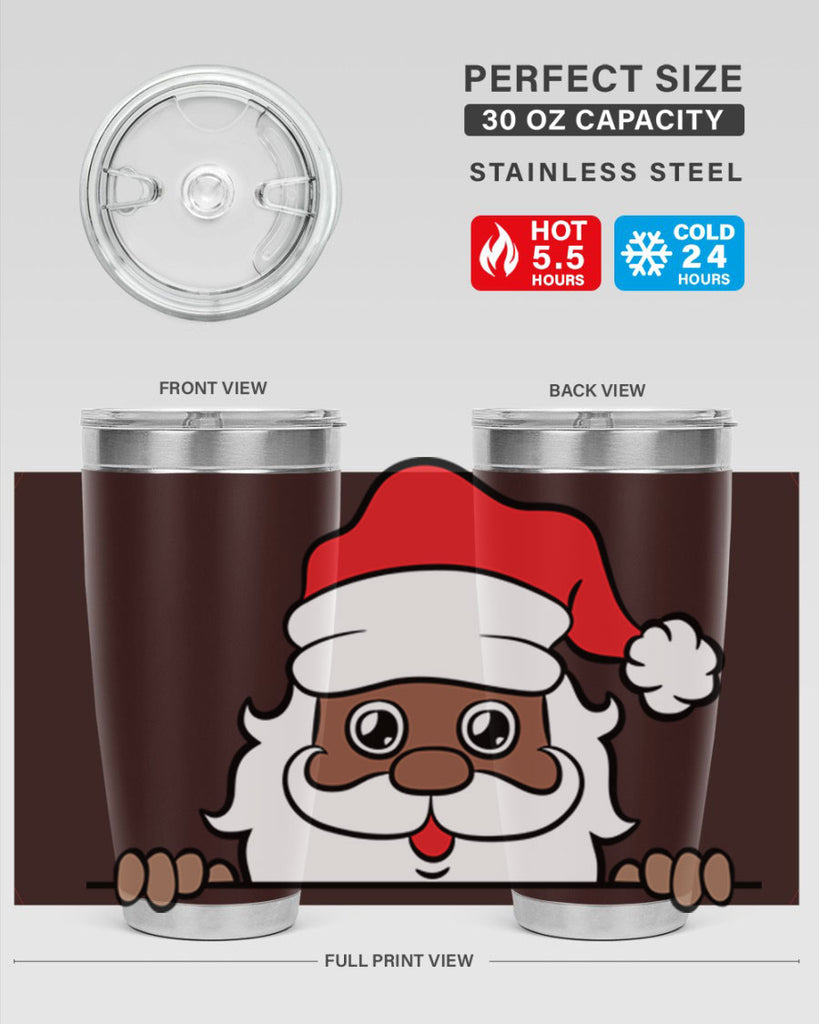 peekaboo black santa 19#- black men - boys- tumbler