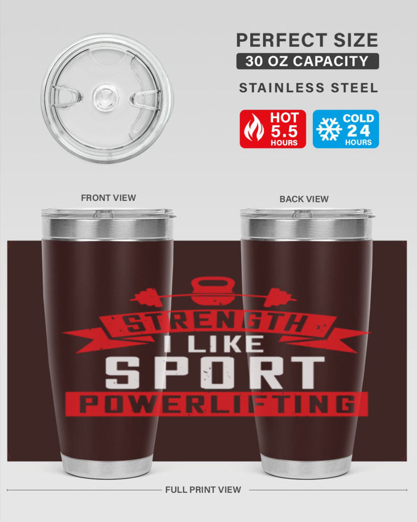 strength i like sport powerlifting 73#- gym- Tumbler