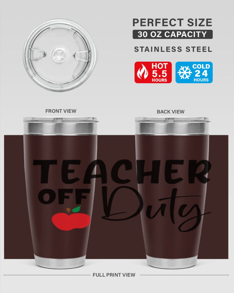 teacher off duty Style 140#- teacher- tumbler
