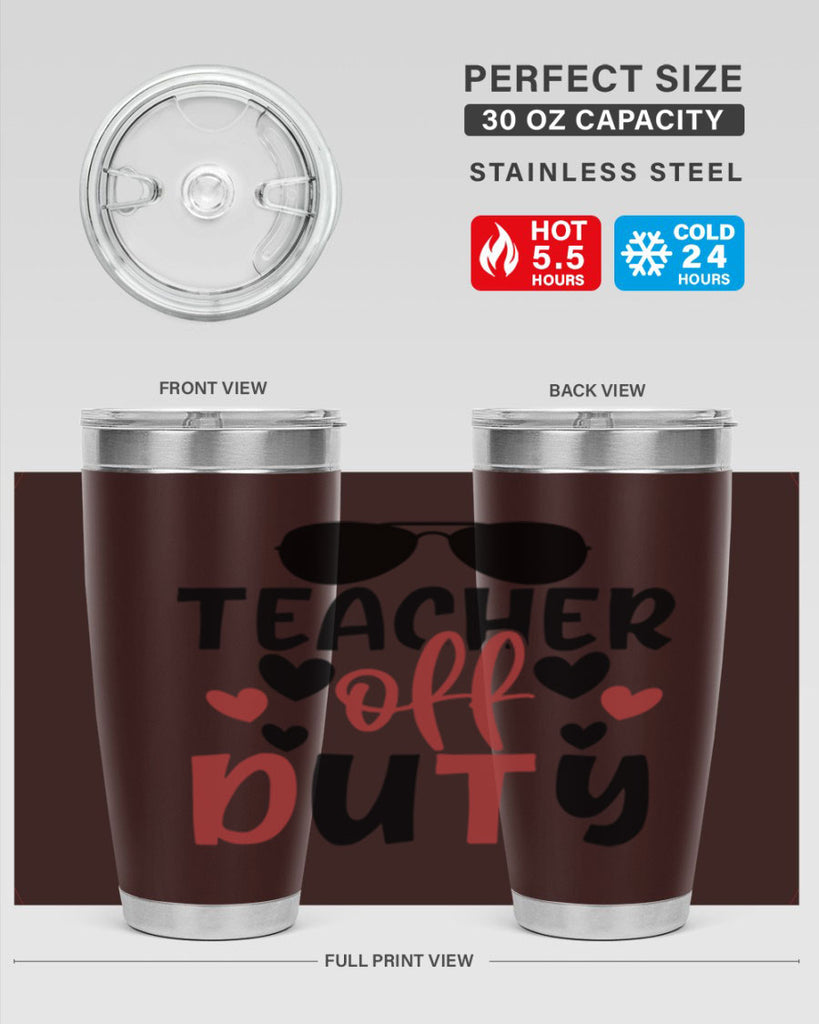 teacher off duty Style 205#- teacher- tumbler