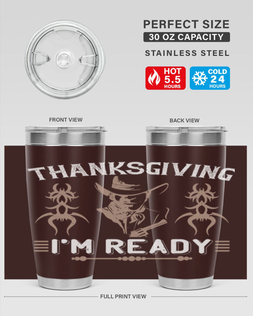 thanks giving im ready 15#- thanksgiving- Tumbler
