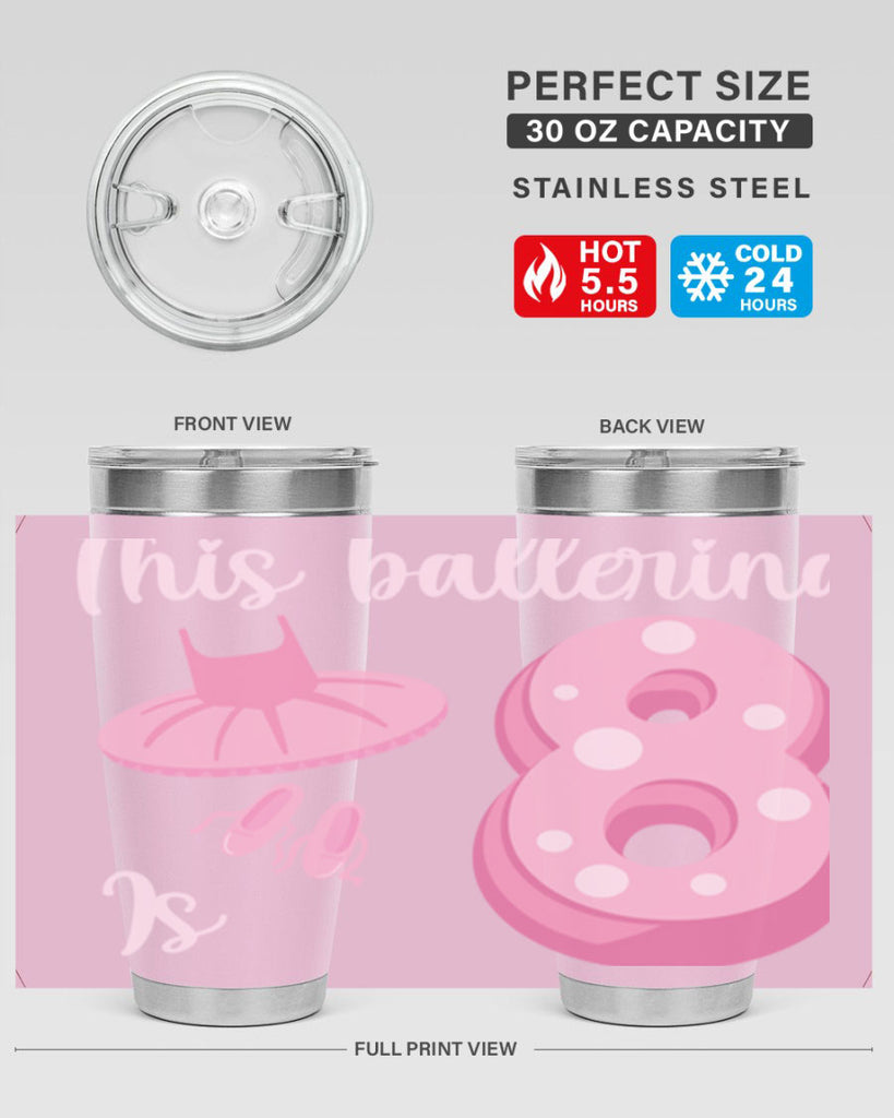 8th Birthday Ballet Dancer Ballerina 2#- ballet- Tumbler