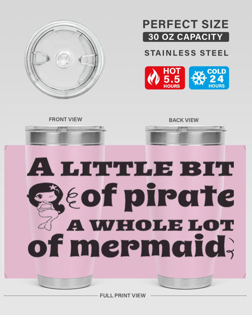 A little bit of pirate 10#- mermaid- Tumbler