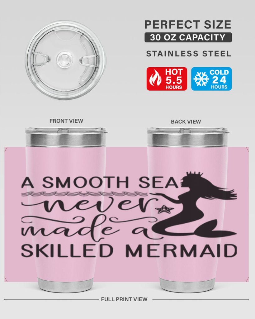 A smooth sea never made 12#- mermaid- Tumbler