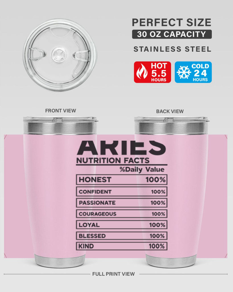 Aries Nutrition Facts 97#- zodiac- Tumbler