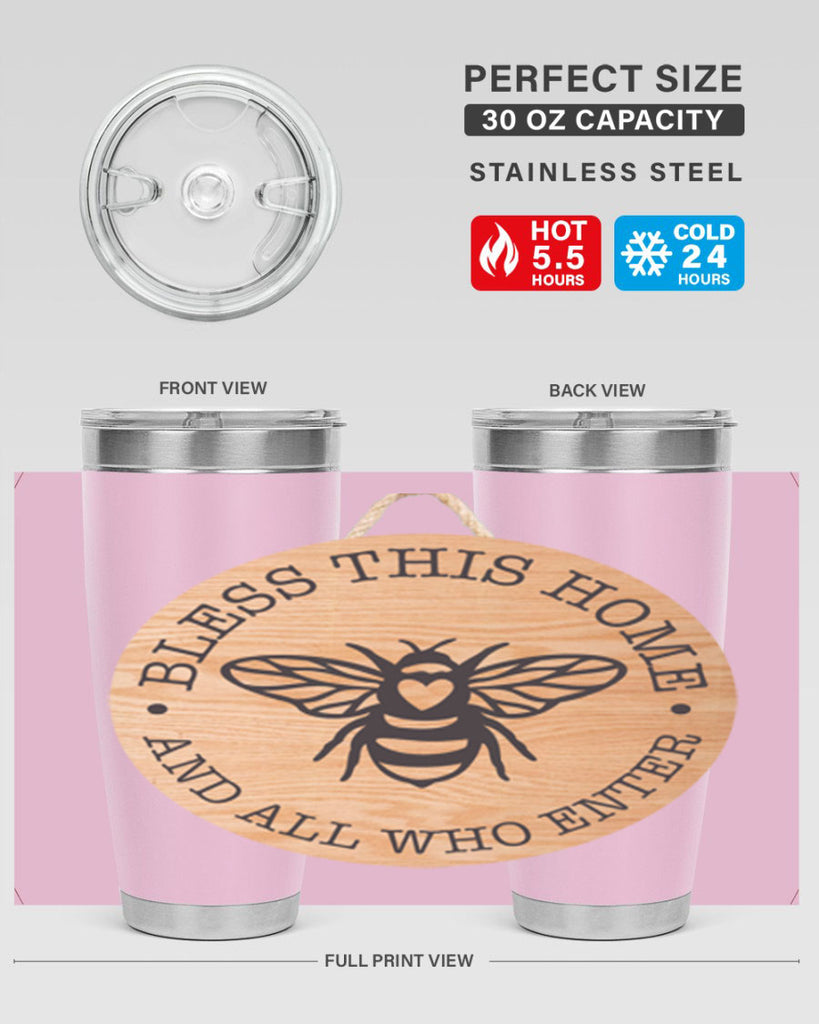 Bless this Home Bee Mockup58#- spring- Tumbler