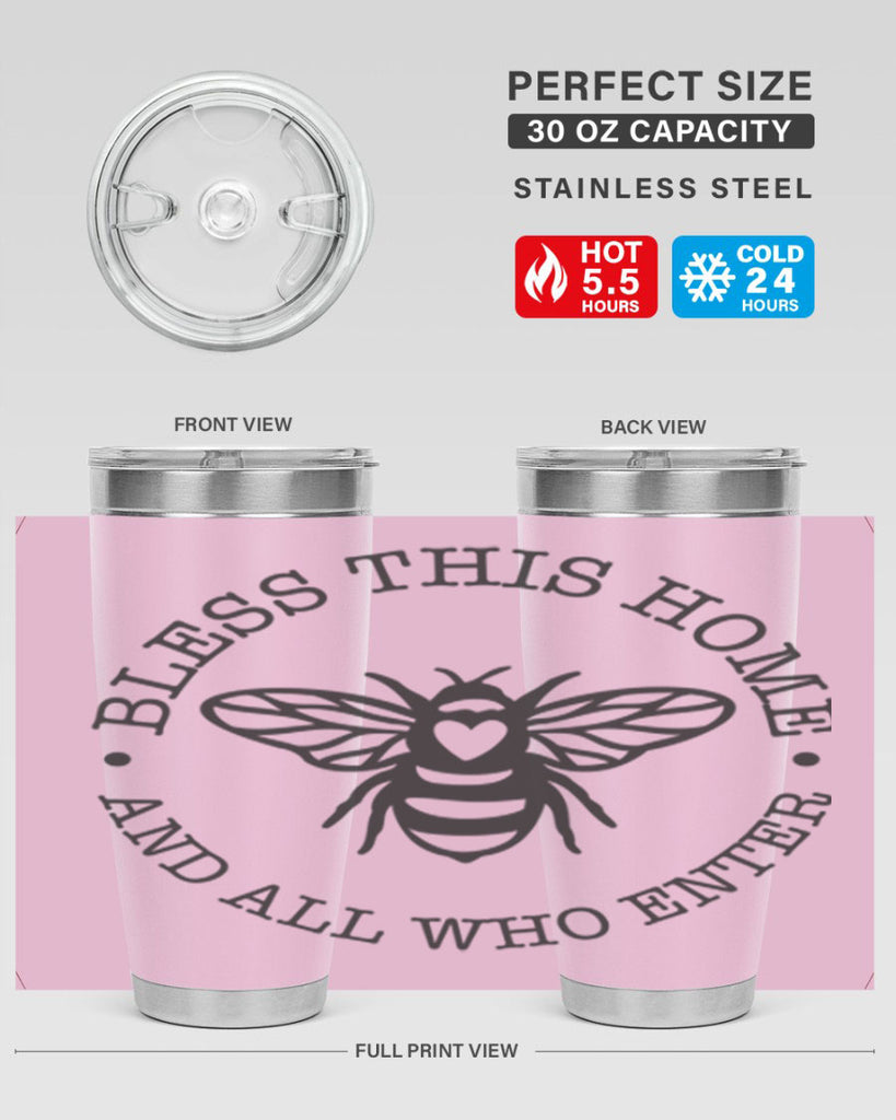 Bless this Home Bee59#- spring- Tumbler