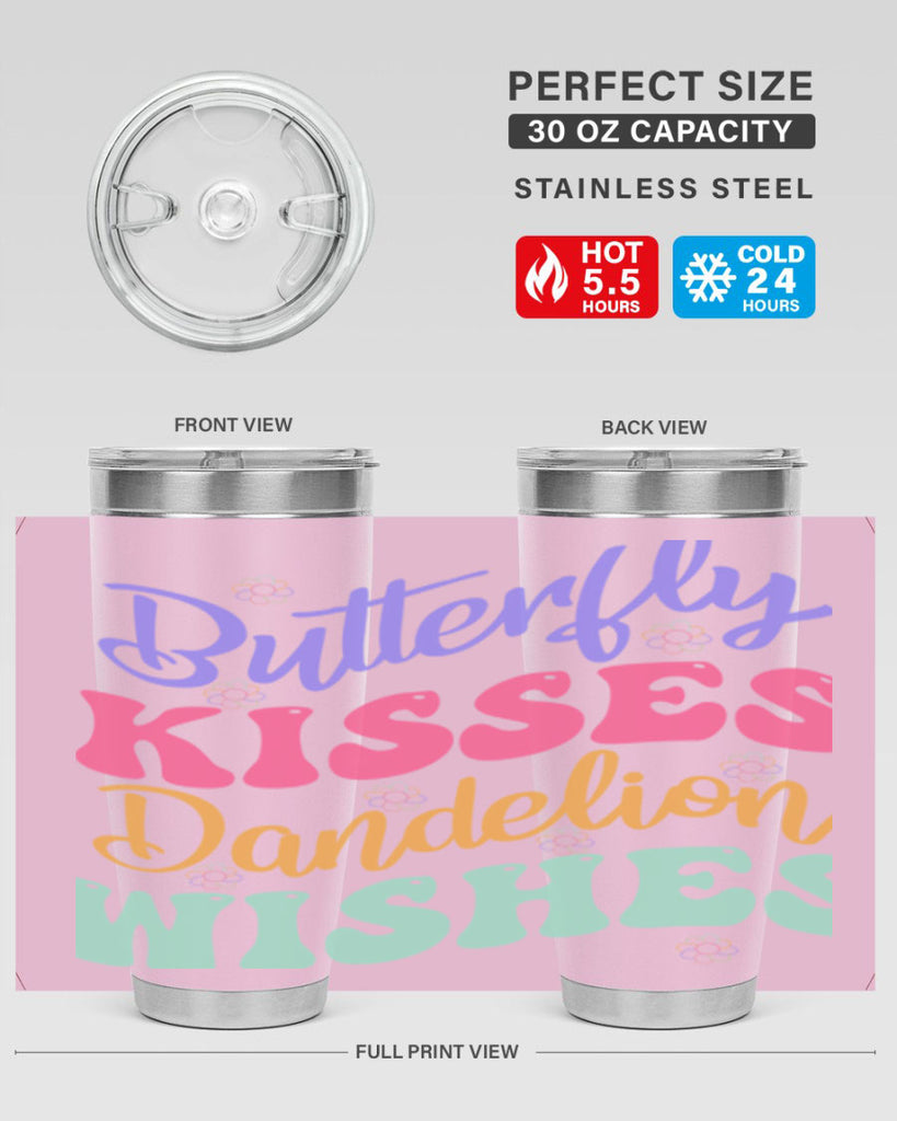 Butterfly kisses dandelion wishes96#- spring- Tumbler