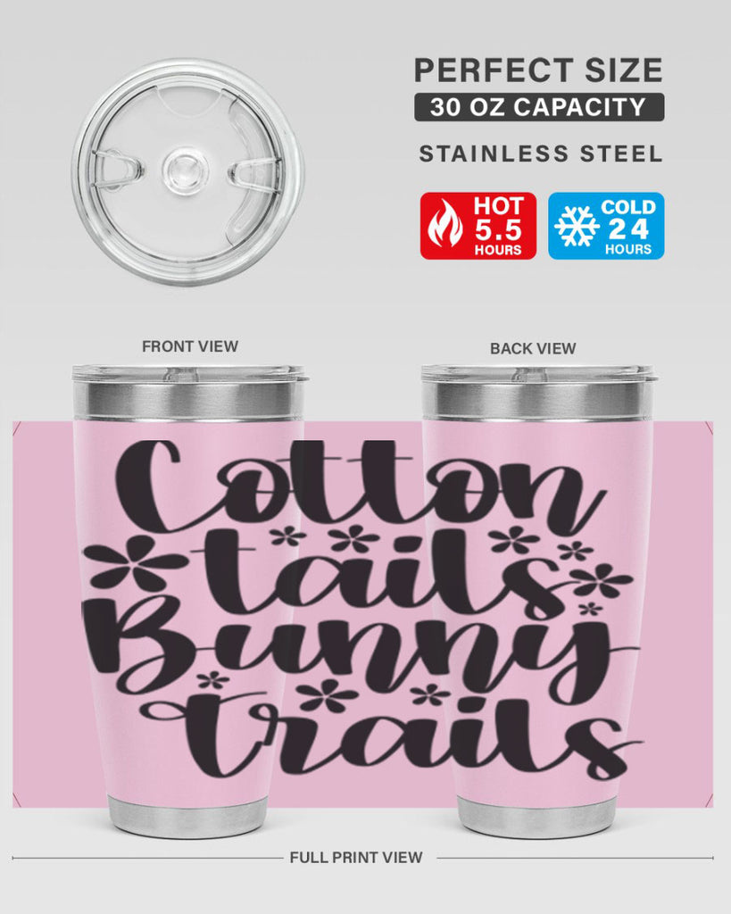 Cotton tails bunny trails  113#- spring- Tumbler