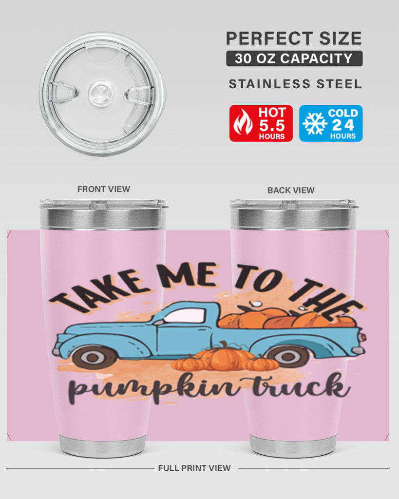Fall Pumpkin Truck 128#- fall- Tumbler