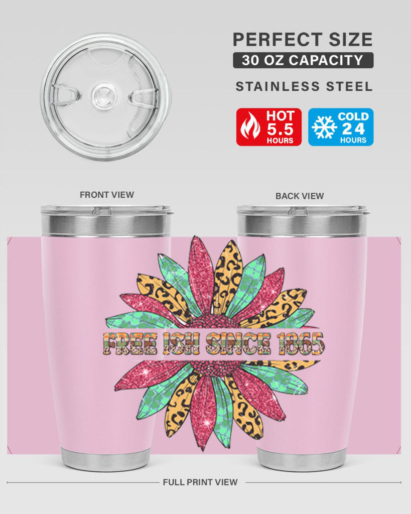 Freeish Since 1865 Sunflower Juneteenth 15#- Juneteenth- tumbler