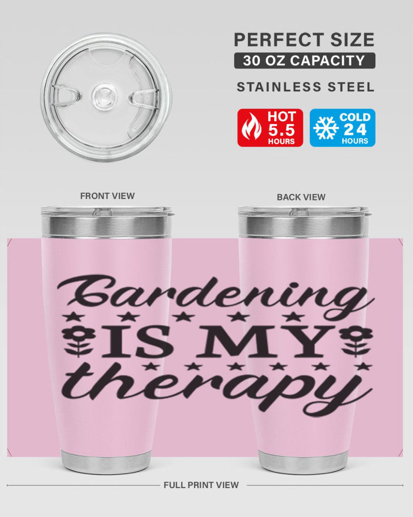 Gardening is my therapy  146#- spring- Tumbler