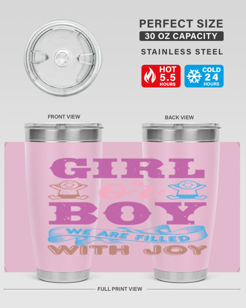 Girl or boy we are filled with joy Style 38#- baby shower- tumbler
