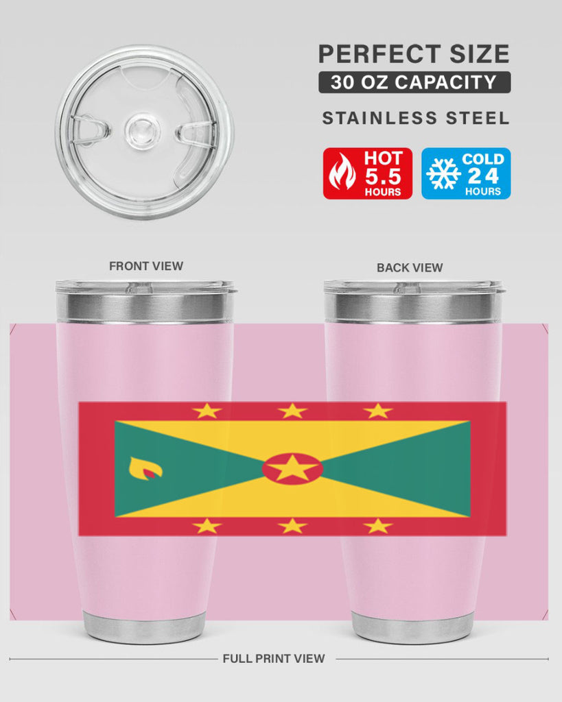 Grenada 130#- world flags- Tumbler