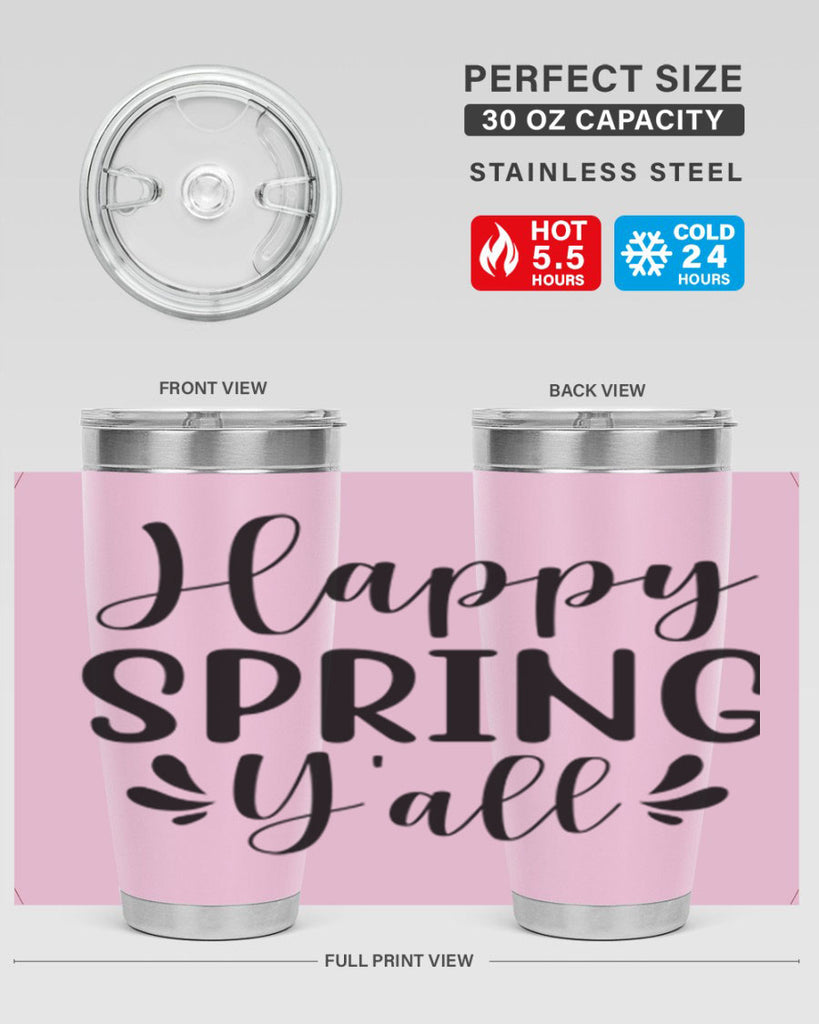 Happy Spring Y'all 163#- spring- Tumbler