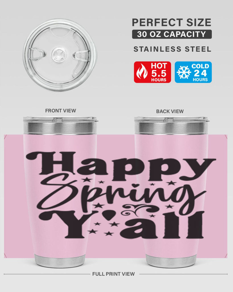 Happy Spring Y'all 164#- spring- Tumbler