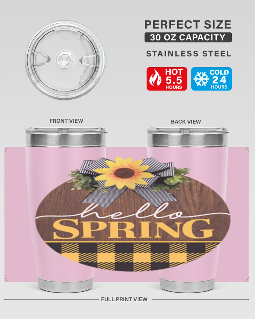 Hello Spring plaid Mockup 204#- spring- Tumbler