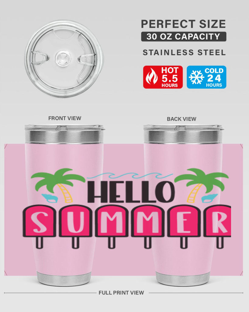 Hello Summer Style 39#- summer- Tumbler
