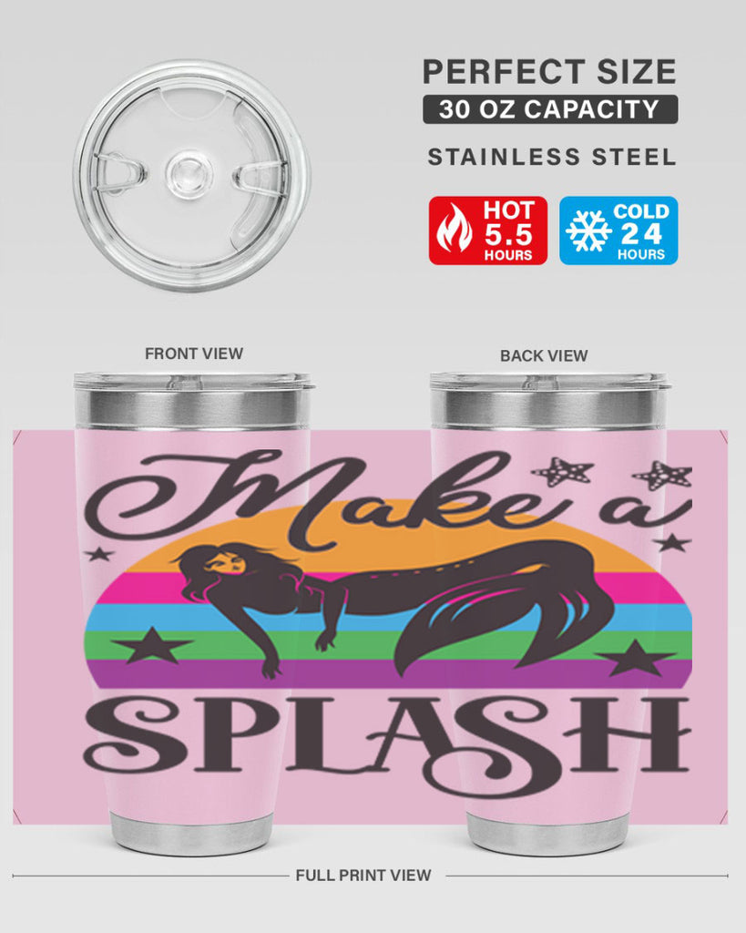 Make a splash 313#- mermaid- Tumbler