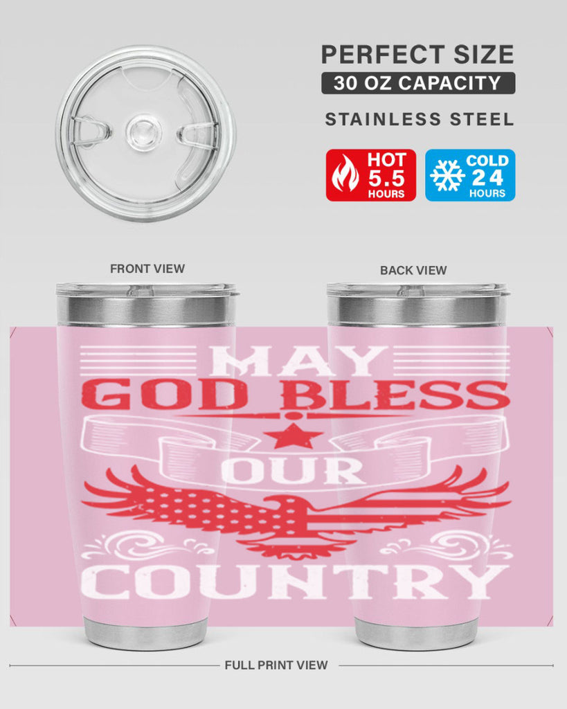 May God bless our country Style 133#- Fourt Of July- Tumbler