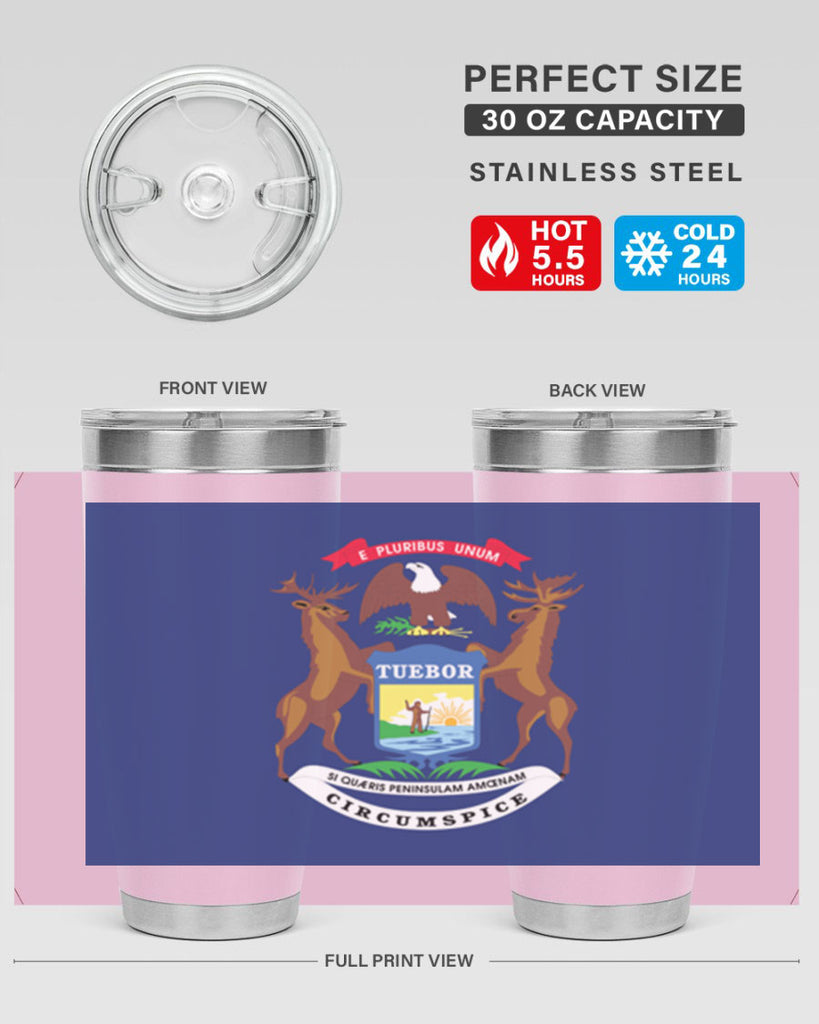 Michigan 30#- Us Flags- Tumbler