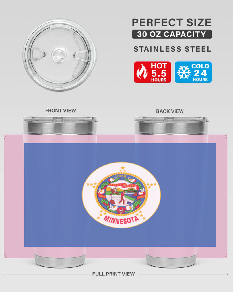 Minnesota 29#- Us Flags- Tumbler