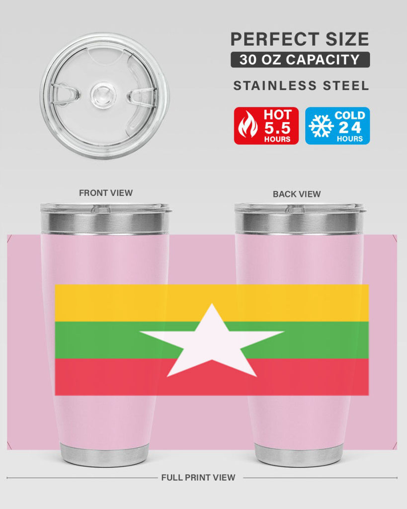 Myanmar 79#- world flags- Tumbler