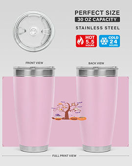 Owl With Pumpkin Halloween Tree A TurtleRabbit 16#- owl- Tumblers