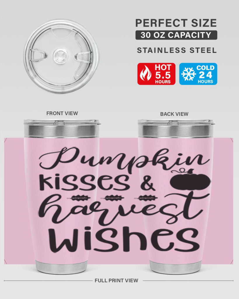 Pumpkin Kisses Harvest Wishes 525#- fall- Tumbler