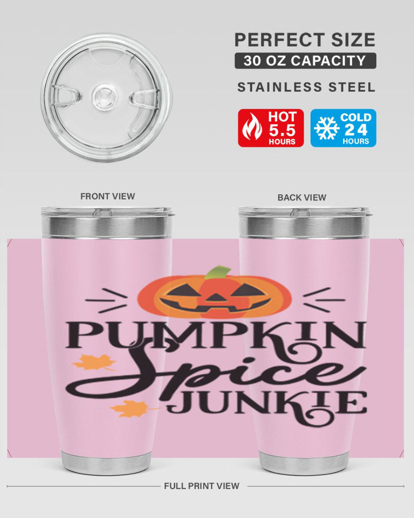 Pumpkinspicejunkie 568#- fall- Tumbler