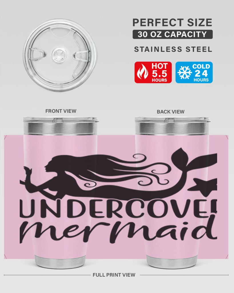 Undercover mermaid 657#- mermaid- Tumbler