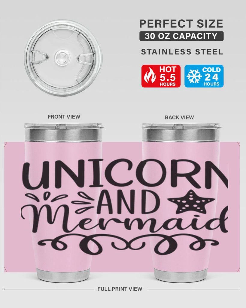 Unicorn And Mermaid 658#- mermaid- Tumbler