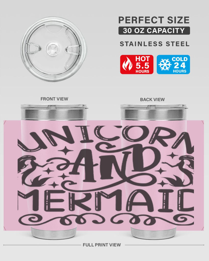 Unicorn and mermaid 660#- mermaid- Tumbler