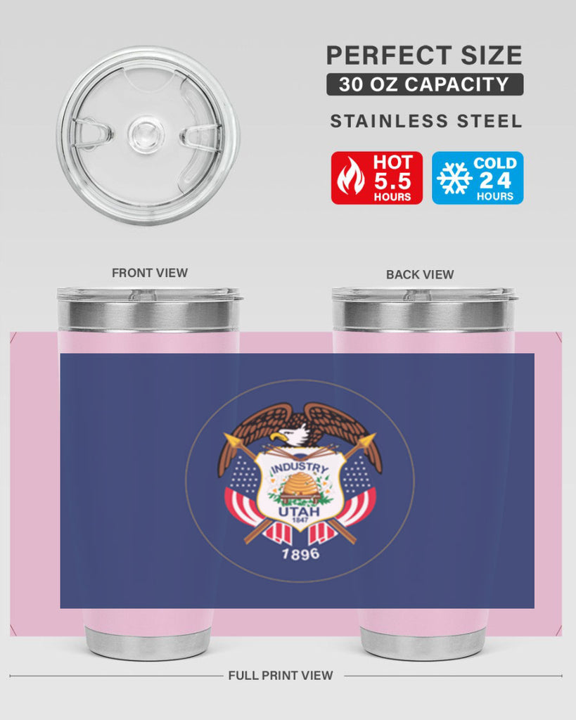 Utah 8#- Us Flags- Tumbler
