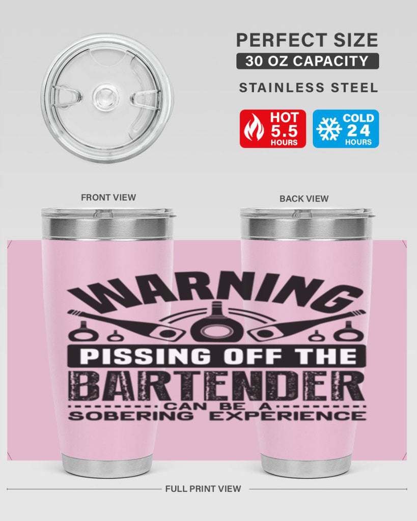 Warning Style 10#- bartender- tumbler