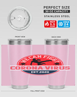 We Can Fight Corona Virus Est Style 11#- corona virus- Tumbler
