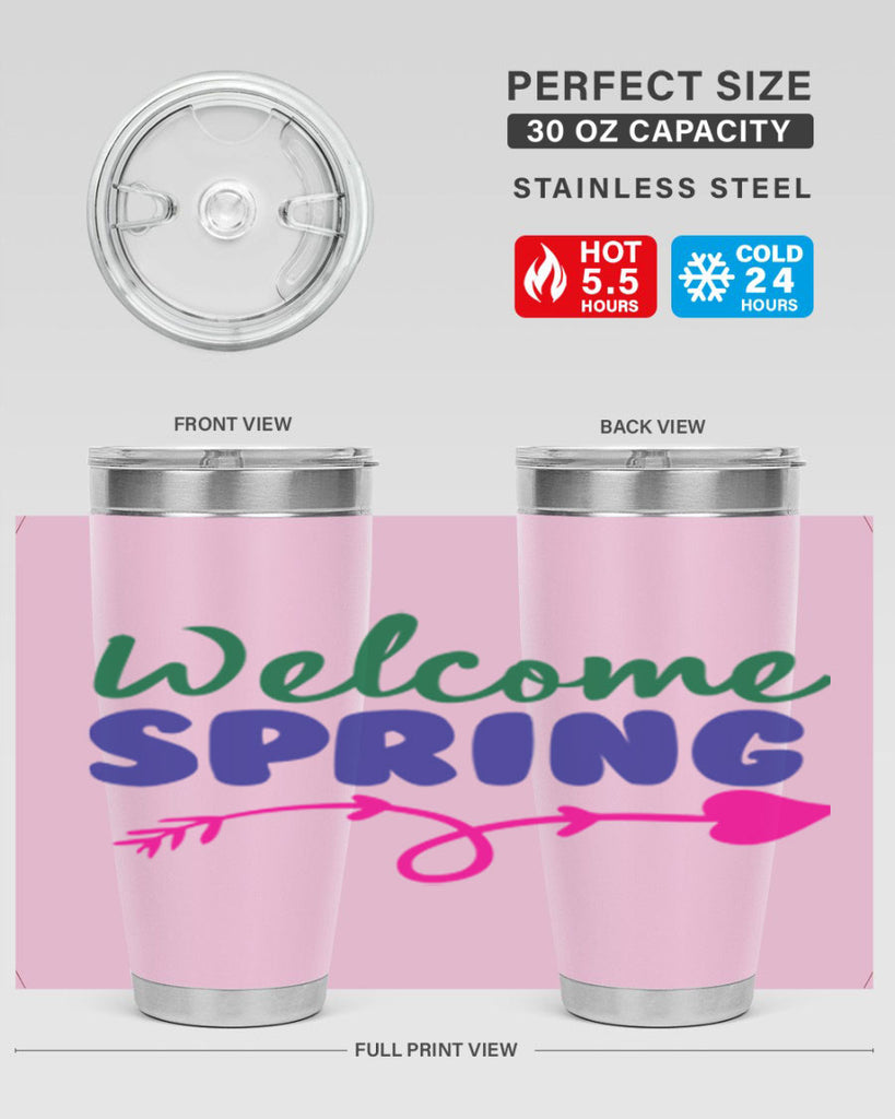 Welcome Spring 581#- spring- Tumbler