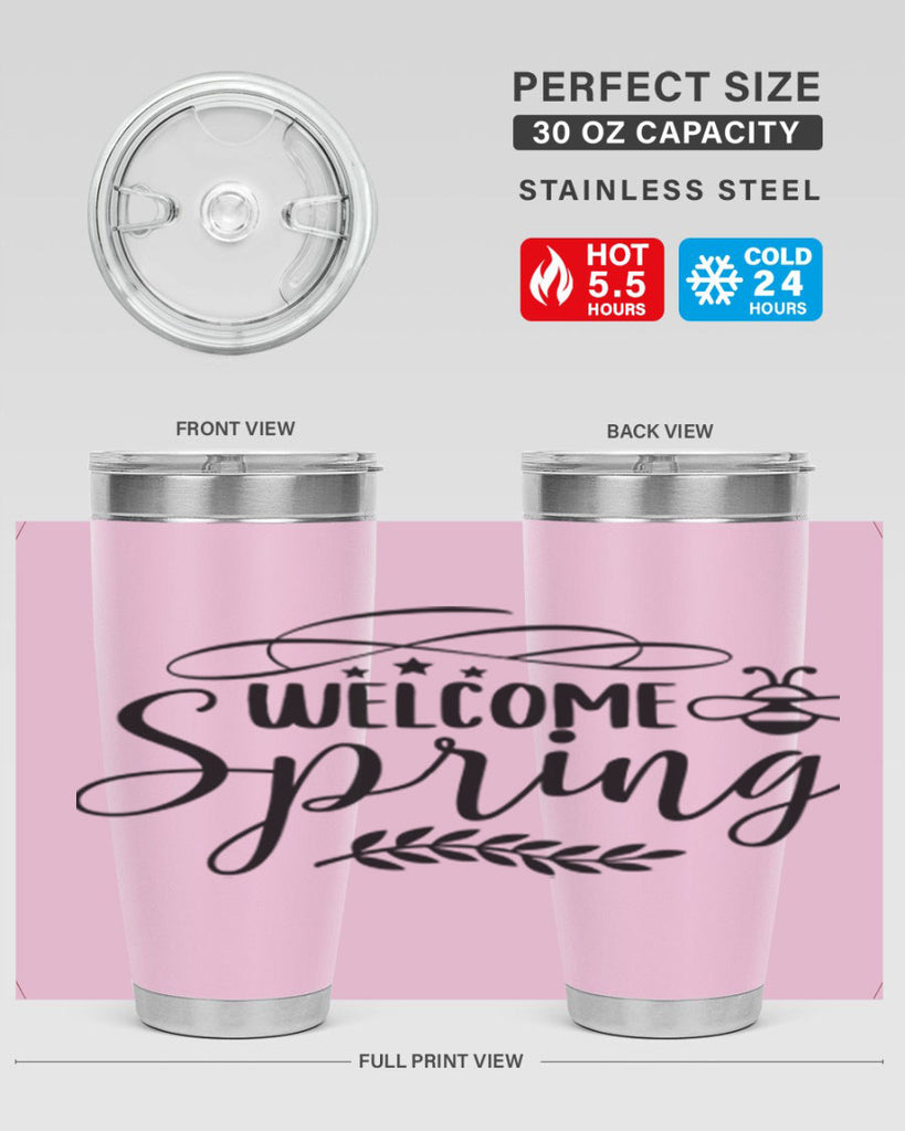 Welcome spring design  594#- spring- Tumbler