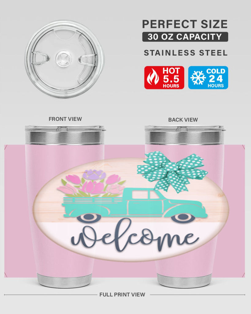 Welcome spring truck Mockup578#- spring- Tumbler