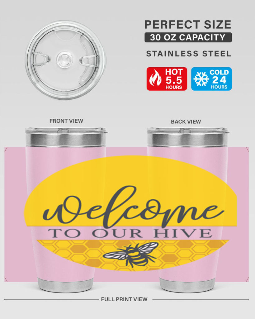 Welcome to our Hive complete yellow590#- spring- Tumbler